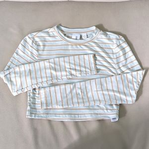 Collusion Long Sleeve Crop Top - Size 6